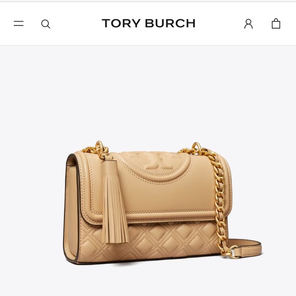 Tory Burch Small Fleming in Desert Dune Tan - Picture 3 of 11